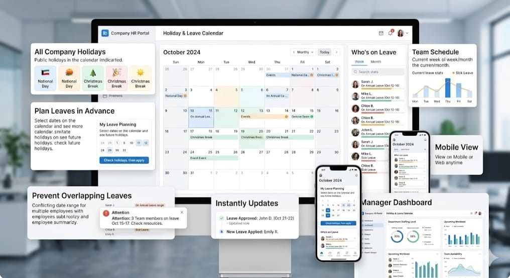 holiday and leave calender